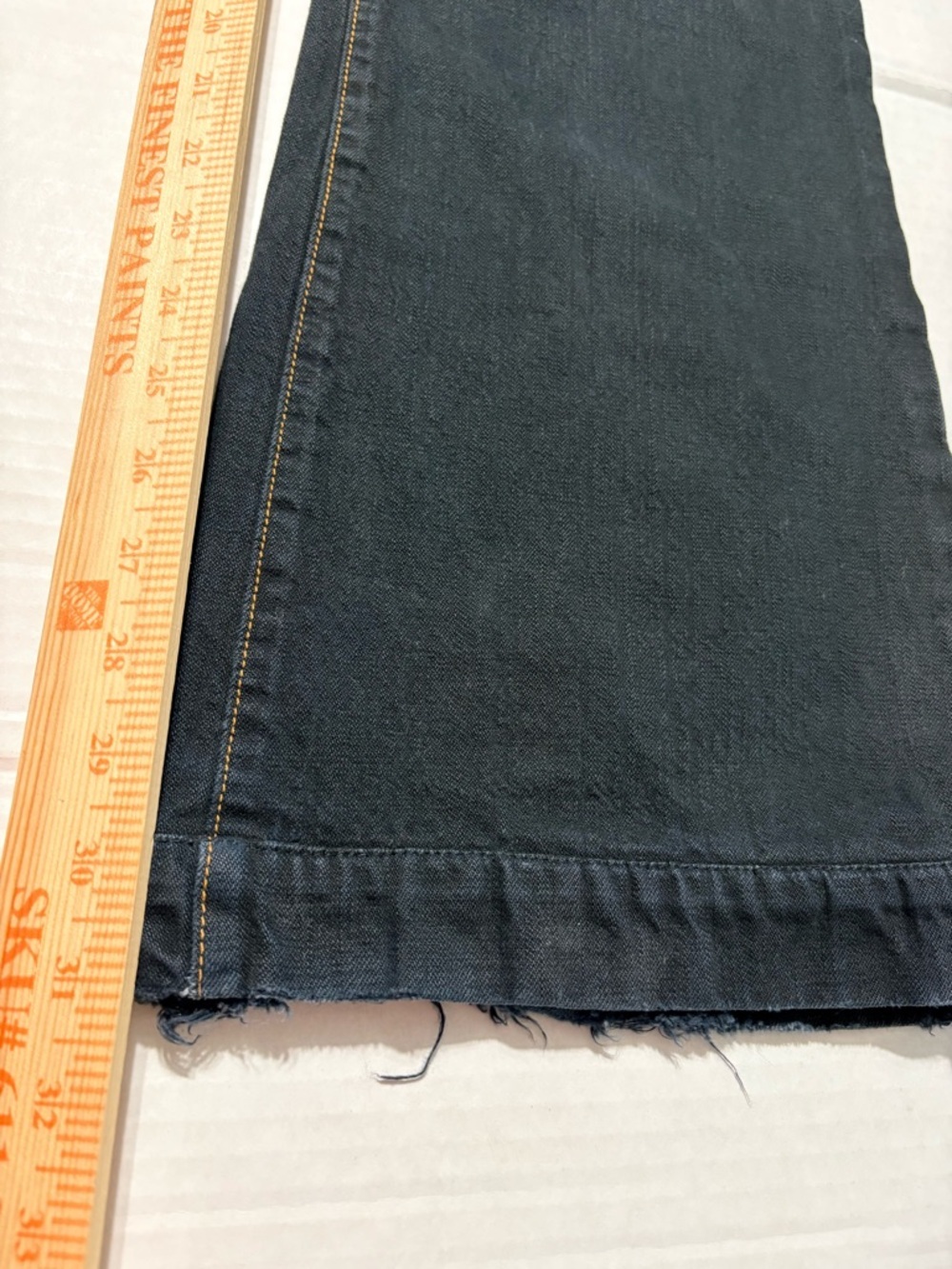 Dojo 7 For All Mankind Jeans Low Rise Flare Leg Dark Wash 28 Made in USA‎ - Picture 7 of 13